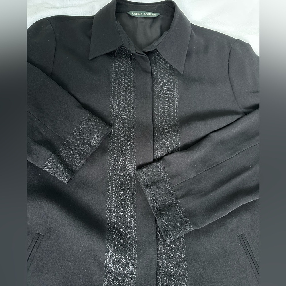 Laura Ashley black top, size 10